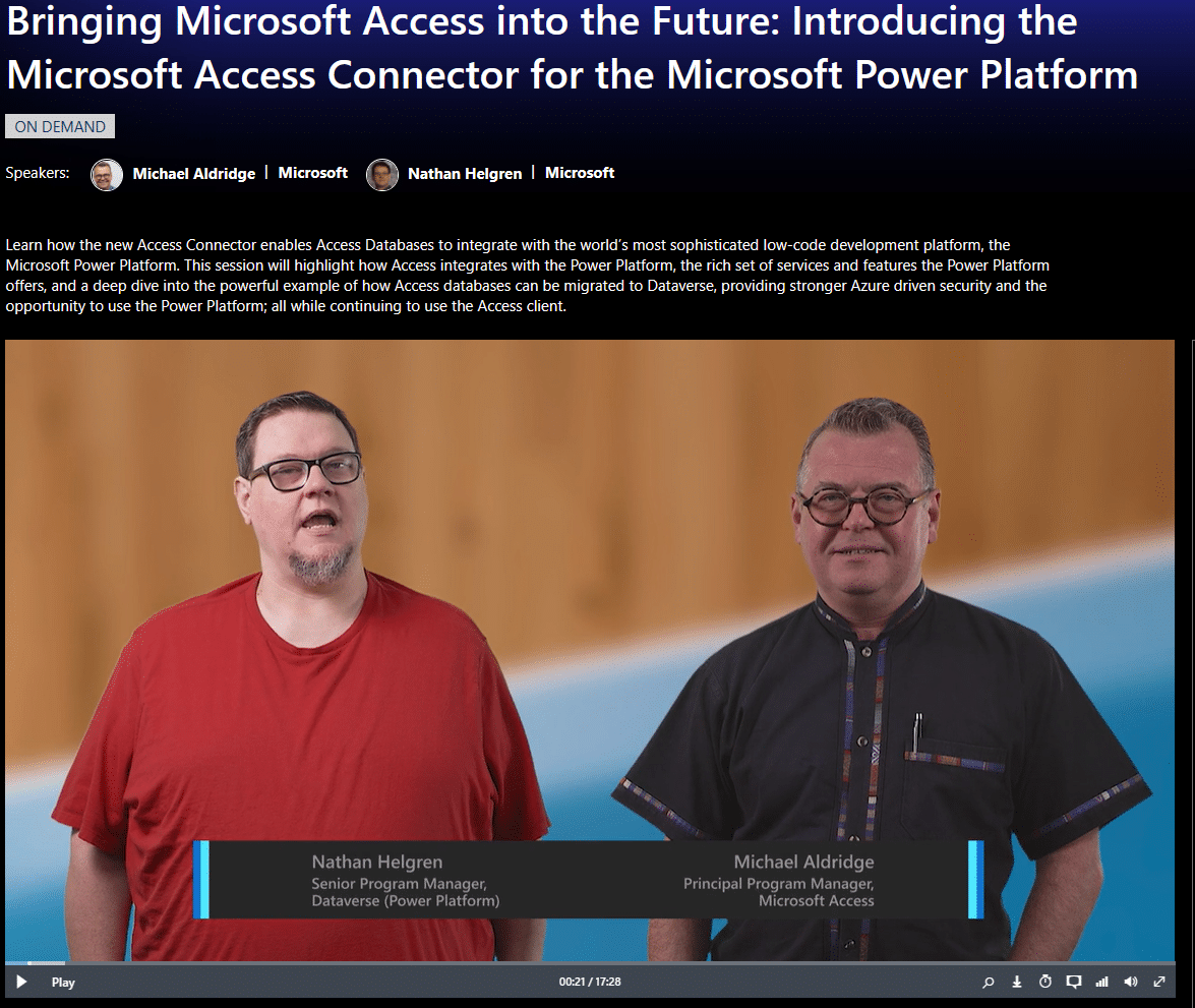 Access dataverse connector is now available to test