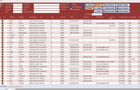 This screen allows you to manage officials who are pending submission of their official response.